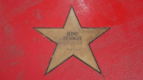 Star of Bernd Eichinger At Boulevard der Stars, Walk of Fame In Berlin Stock Photos