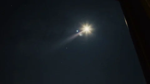 Star of Bethlehem through the window Stock Footage