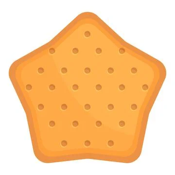 Star biscuit icon cartoon vector. Cracker food Ilustración de archivo