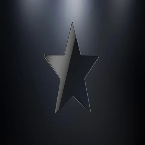 Star Black 3d Icon Stock Footage 69718372