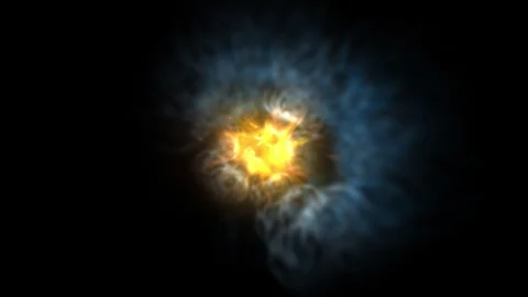 Star on a black background 6 Video stock 296244187