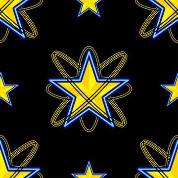 Star Black Background Stock Illustration