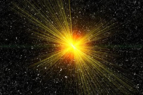 Star blast on black background Stock Illustration