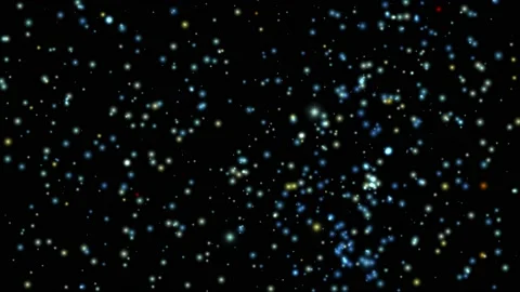 Star blink in dark animation background Stock Footage 219109562