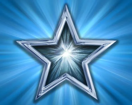 Star on blue background Stock-Illustration