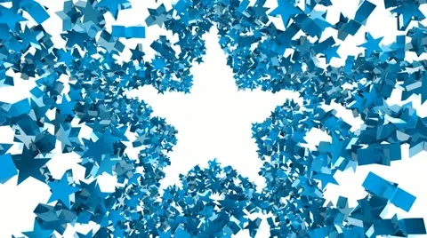 Star - Blue (HD) Video stock 10907391