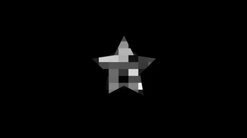 Star blurred mosaic shape animation on black background.  Stock Footage 315644359