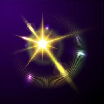 Star bokeh bright Stock Illustration