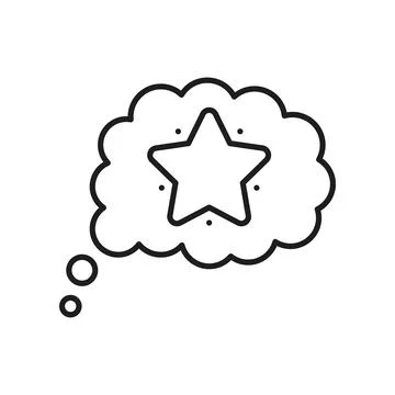 Star bonus cloud isolated line icon benefit reward 스톡 일러스트