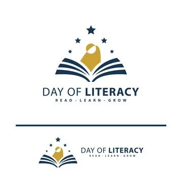 Star Book with people logo vector template. Creative Book star with people .. Ilustração Stock