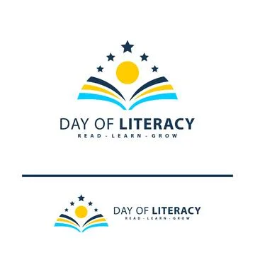 Star Book with people logo vector template. Creative Book star with people .. Ilustração Stock