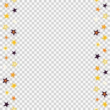 Star border is forming hand-drawn frame with two columns of colorful stars, Stock Illustration