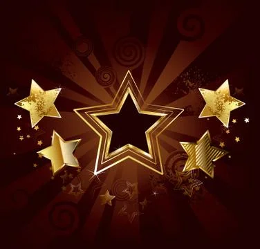 Star on a Brown Background Stock Illustration