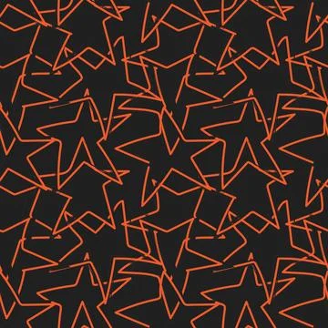 Star brush stroke seamless pattern design Stock Illustration