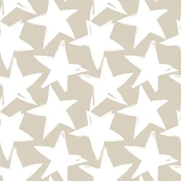 Star brush stroke seamless pattern design Stock Illustration