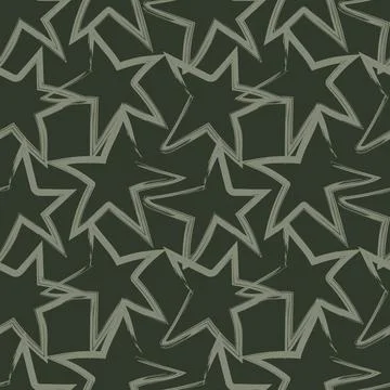 Star brush stroke seamless pattern design Stock Illustration