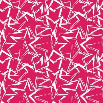 Star brush stroke seamless pattern design Stock Illustration