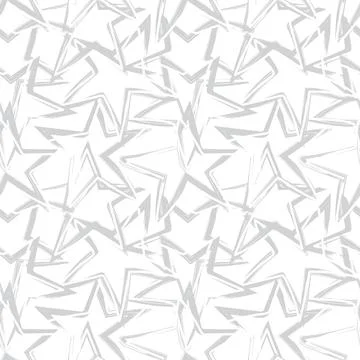 Star brush stroke seamless pattern design Stock Illustration