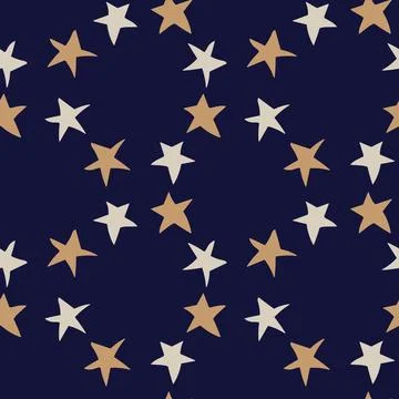 Star brush stroke seamless pattern design Stock Illustration