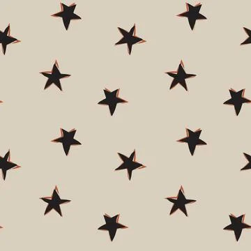 Star brush stroke seamless pattern design Stock Illustration