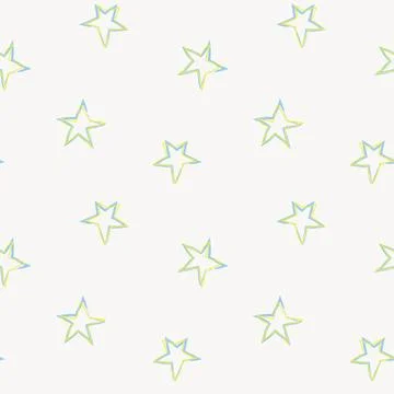 Star brush stroke seamless pattern design Stock Illustration