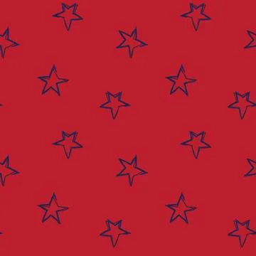 Star brush stroke seamless pattern design Stock Illustration