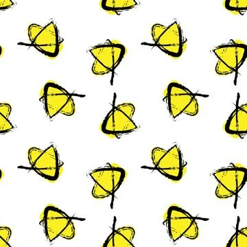 Star brush stroke seamless pattern design Stock Illustration