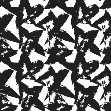 Star brush stroke seamless pattern design Stock Illustration
