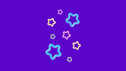 Star bubble animation on blue screen 動画素材 329398591