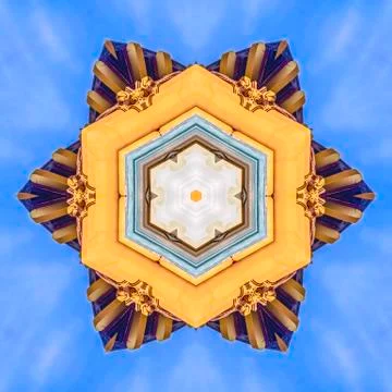 Star of the building decoration facade pattern Stock Photos