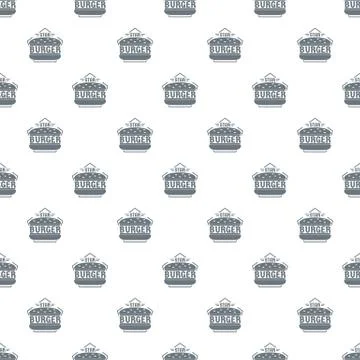 Star burger pattern vector seamless Illustrazione stock