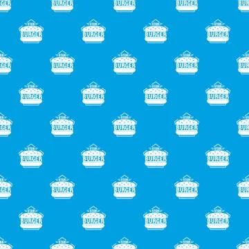 Star burger pattern vector seamless blue Illustrazione stock