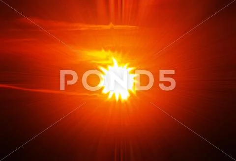A star burst or lens flare over a black background. it also looks like an abs Stock Photos