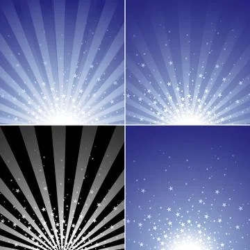 Star Burst Set Stock Illustration