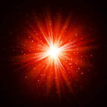 Star burst with sparkles. Light effect. Gold glitter texture. Stock Illustration