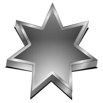 Star button – 3d illustration Illustrazione stock