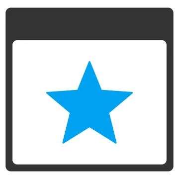 Star Calendar Page Vector Toolbar Icon Illustrazione stock