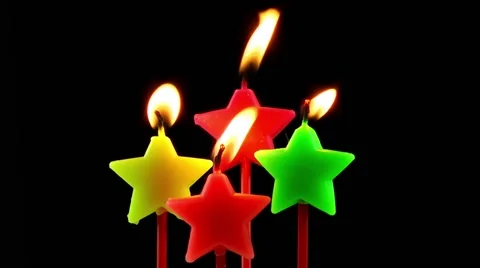Star candles Stock Footage 68873721