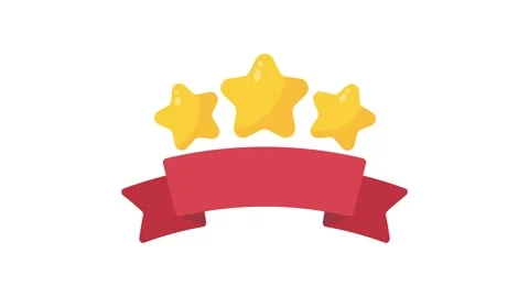 Star certification for winners of the competition. star rating 库存影片 240595725