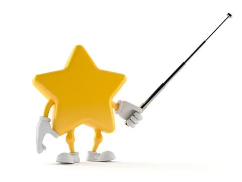 Star character with pointer stick Stock Illustration