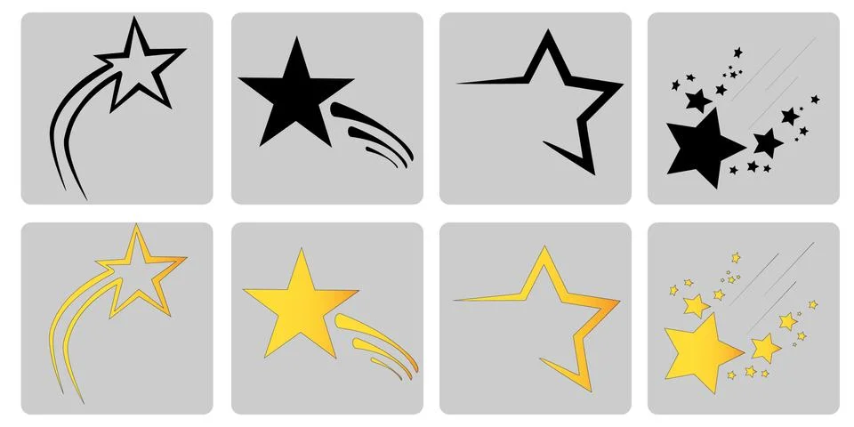 Star character set Stock Illustration