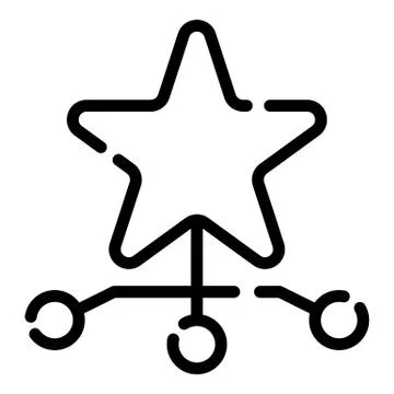 Star charity comunity icon, outline style Stock-Illustration