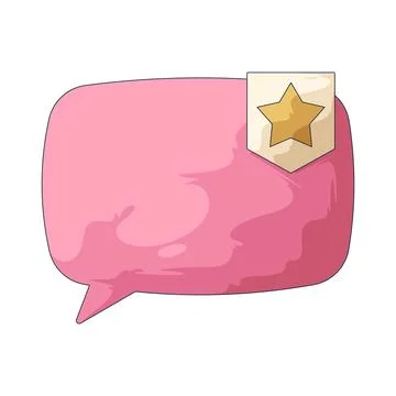 Star chat bubble illustration Stock Illustration