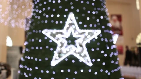 Star christmas light focus pull 스톡 동영상 44640024