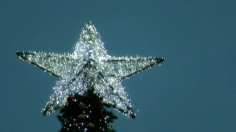 Star on a christmas tree  Stock Footage 570432