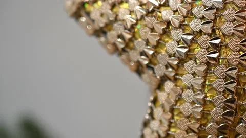 Star of the Christmas tree, looking at it from left to right through the center Stock Footage 227713568