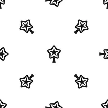Star for christmass tree pattern seamless black 스톡 일러스트