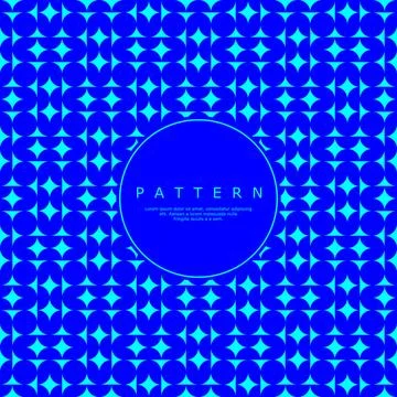 Star circle abstract seamless pattern. Decorative flat round repeat pattern. 스톡 일러스트