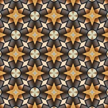 Star-Circle Diagonal Grid Modern Geometric Pattern | Vector2025-035dvm Stock Illustration