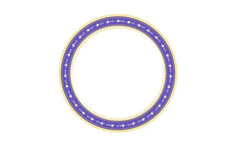 Star circle frame. Astrological inspired frame, circular object. Stock Illustration